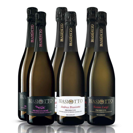 Bundle Prosecco Biasiotto [Brut - Extra Brut Rose' - Extra Dry]