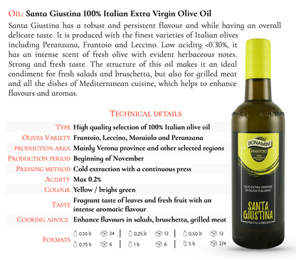 Santa Giustina 100% Italian Extra Virgin Olive Oil - Frantoio Bonamini